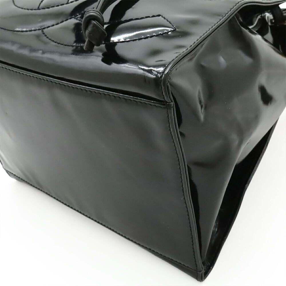 CHANEL Black Leather Logo Shoulder Bag - Picture 4 of 10